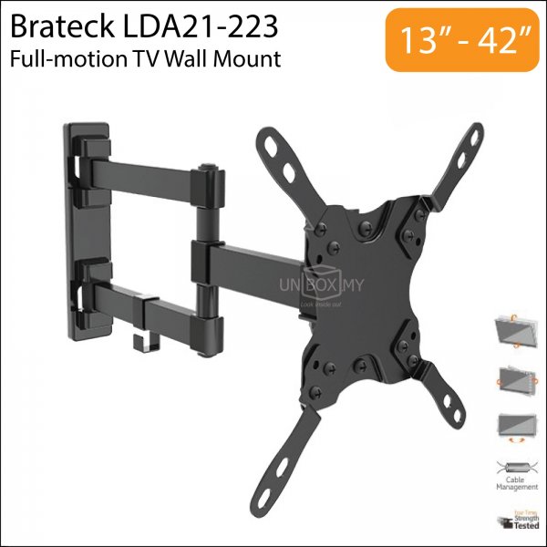 Brateck LDA21-223 13-42 inch Full-motion TV Monitor Wall Mount