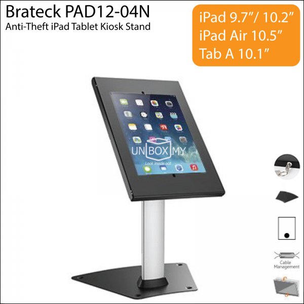 Brateck PAD12-04N Anti-Theft iPad Tablet Kiosk Stand