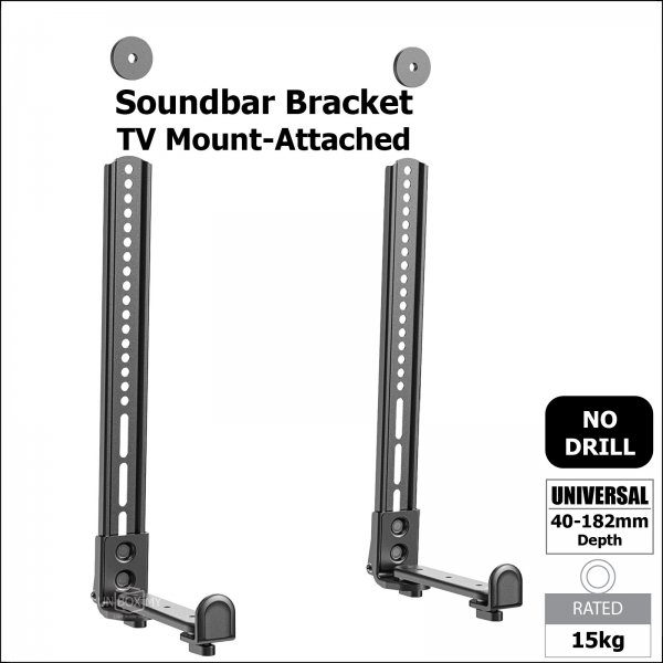 Brateck SB-49 Soundbar Bracket TV Mount-Attached 1 Pair