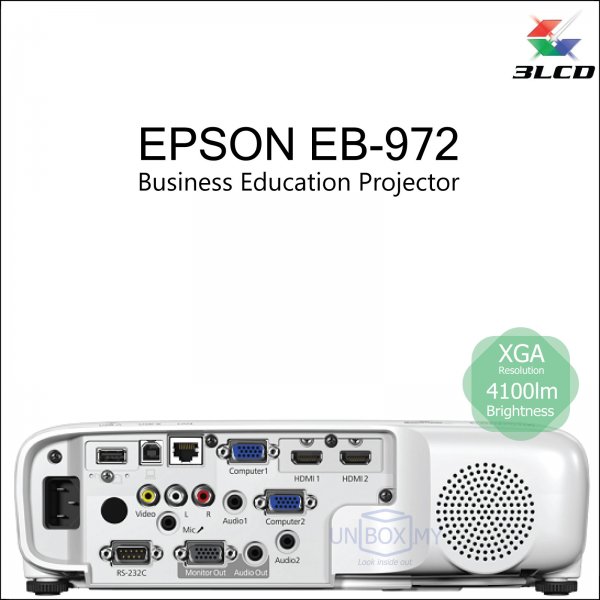 Epson EB-972 3LCD XGA 4100 lumens 
