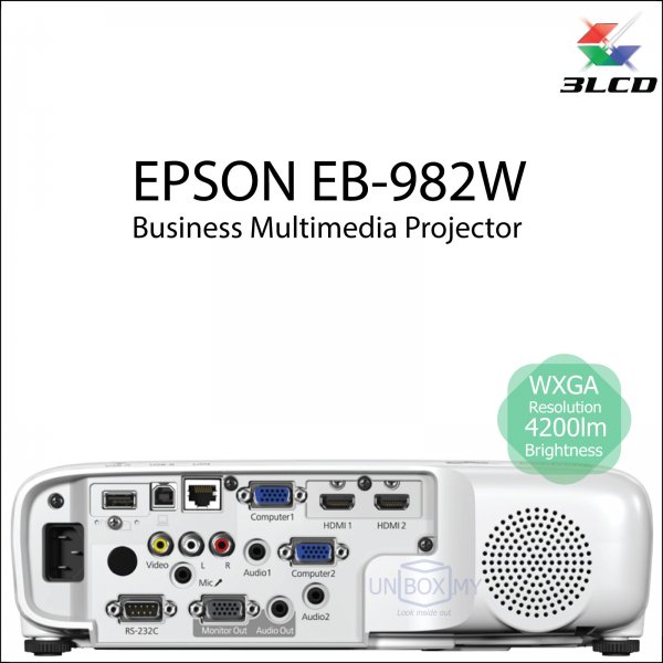 Epson EB-982W 3LCD WXGA 4200 lumens 