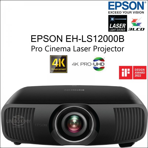 Epson Pro Cinema EH-LS12000B 3LCD Laser 4K PRO UHD Home Theater Projector