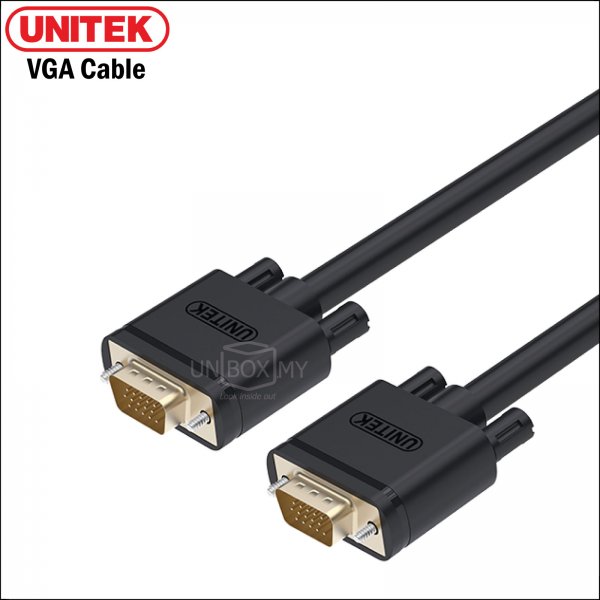 UNITEK VGA (M) to VGA (M) Gold Plated Cable